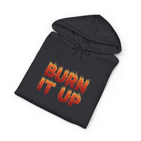 Burn It Up Hoodie — Fiery Skull Motorcycle Graphic Sweatshirt