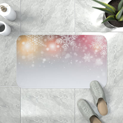 Snow Flake Memory Foam Bath Mat