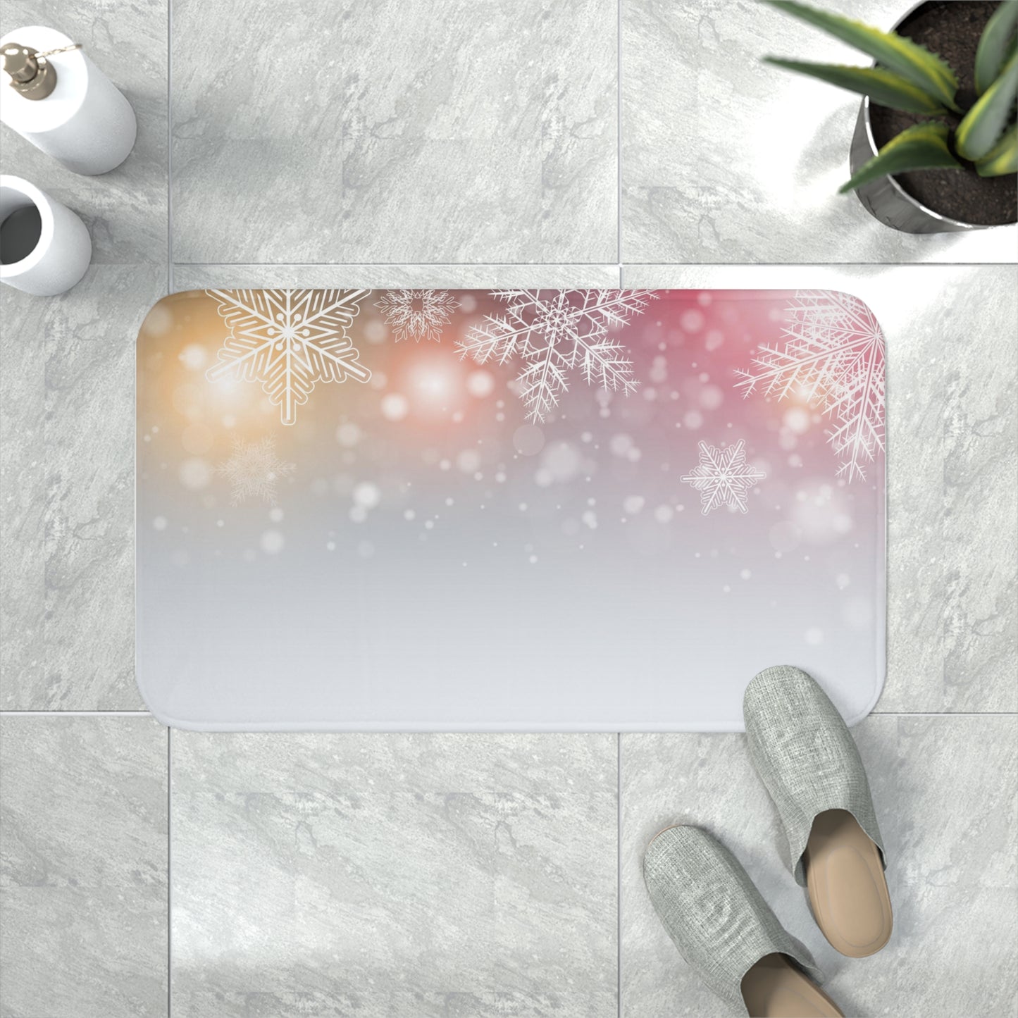Snow Flake Memory Foam Bath Mat