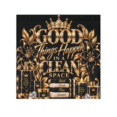 Gold Luxe 'Good Things Happen in a Clean Space' Face Towel