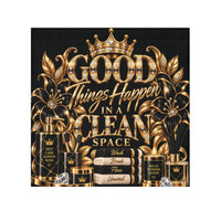 Gold Luxe 'Good Things Happen in a Clean Space' Face Towel