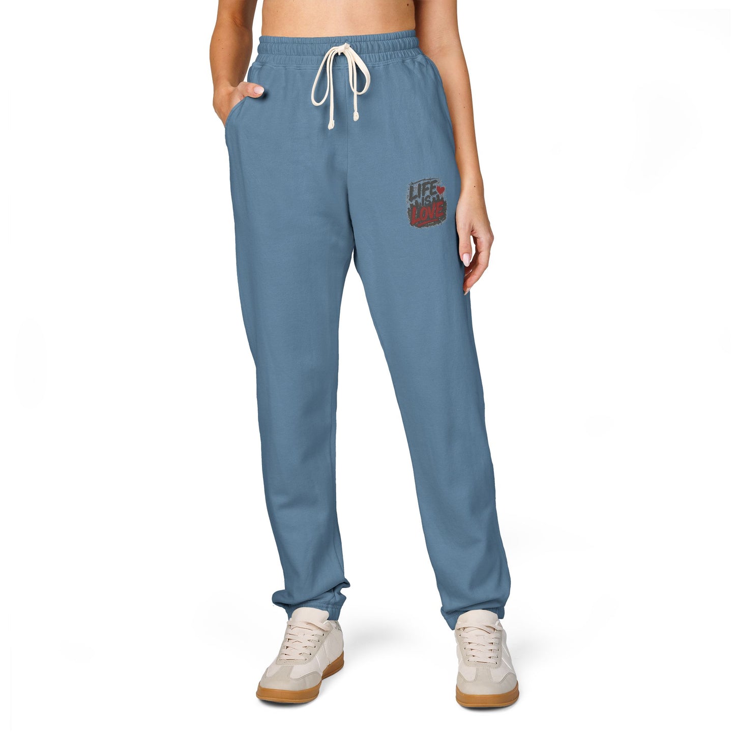 Life Is Good Sweatpants — Cozy Garment-Dyed Fleece Sweatpants