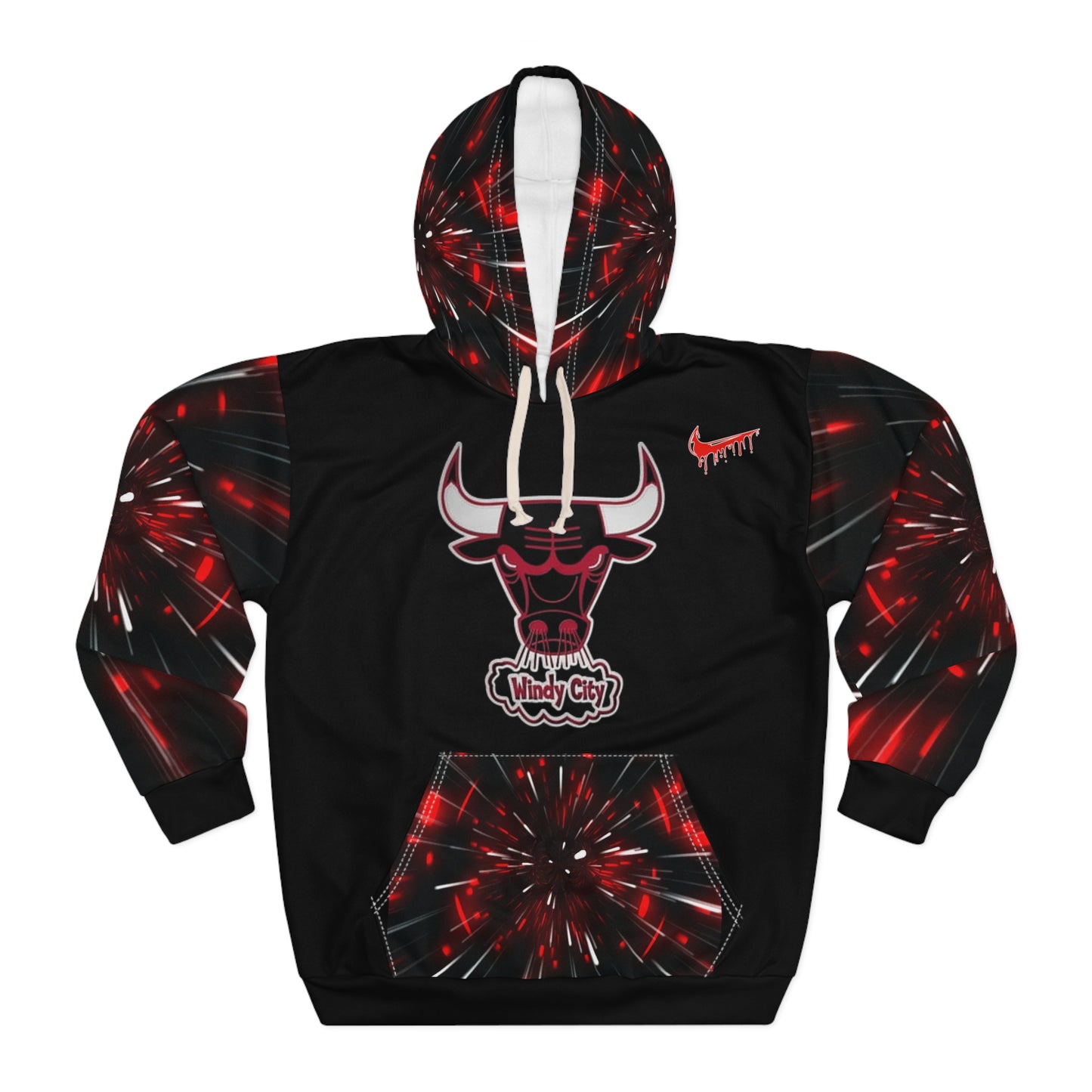 Custom Bulls Windy City Pullover Hoodie