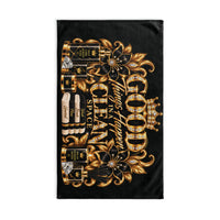 Good Things Happen in a Clean Space Hand Towel — Luxury Gold Cleaning Quote