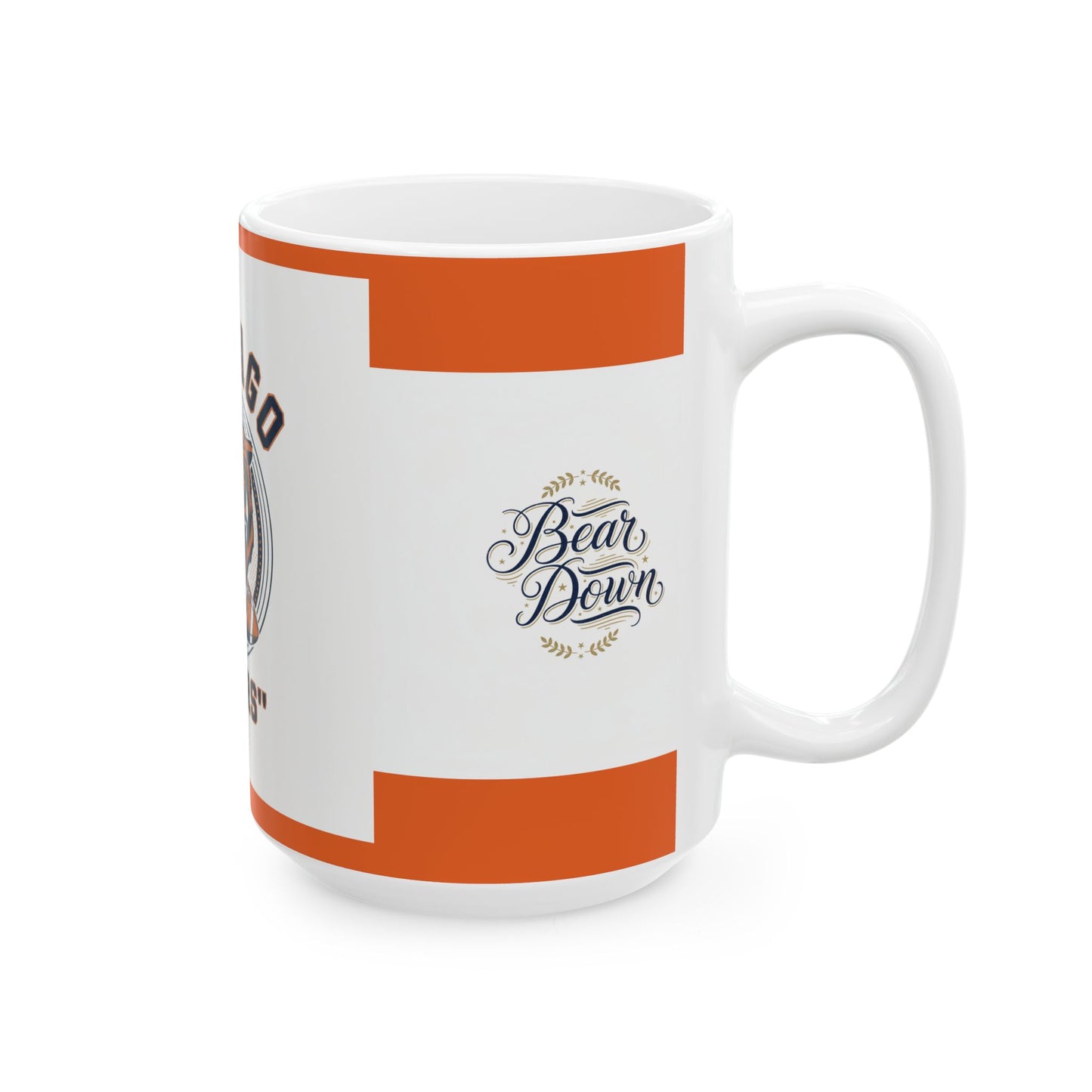 Chicago Bears Retro Roaring Bear Football Ceramic Mug — 11oz & 15oz