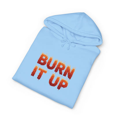 Burn It Up Hoodie — Fiery Skull Motorcycle Graphic Sweatshirt