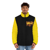 Men's Black & Yellow Puffer Jacket