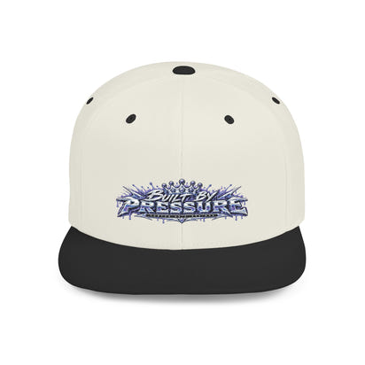 Snapback Hat - 'Blissful Pressure' Blue Graffiti Flat Bill Cap