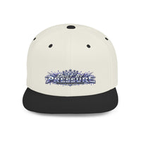 Snapback Hat - 'Blissful Pressure' Blue Graffiti Flat Bill Cap