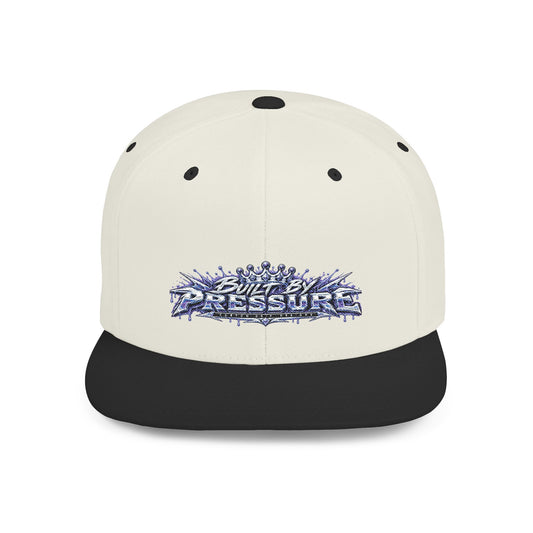 Snapback Hat - 'Blissful Pressure' Blue Graffiti Flat Bill Cap