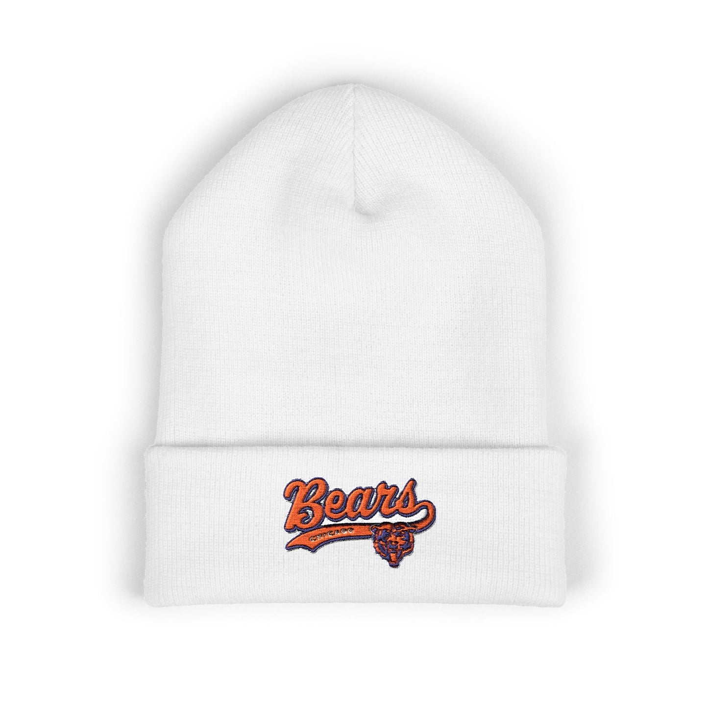 Chicago Bears Embroidered Beanie — Classic Cuffed Knit Cap