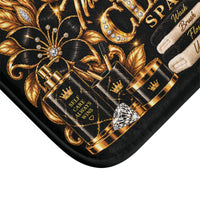 Good Things Happen in a Clean Space Bath Mat — Luxury Gold Bathroom Rug