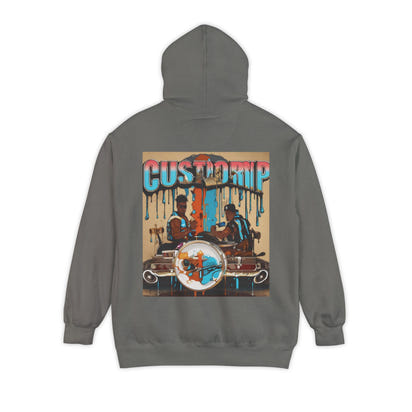 Hoodie Custom Drip Design Garment-Dyed