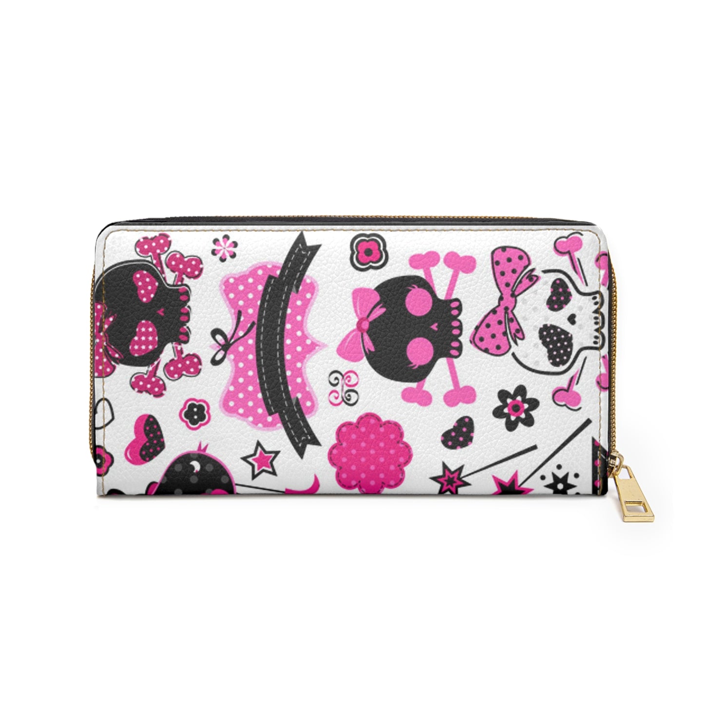 Sassy Skull Zipper Wallet