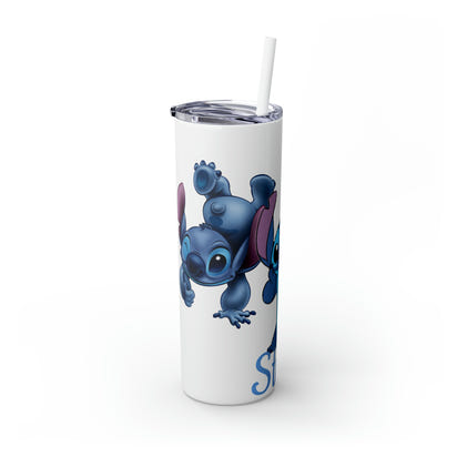 Stitch Skinny Tumbler with Straw, 20oz