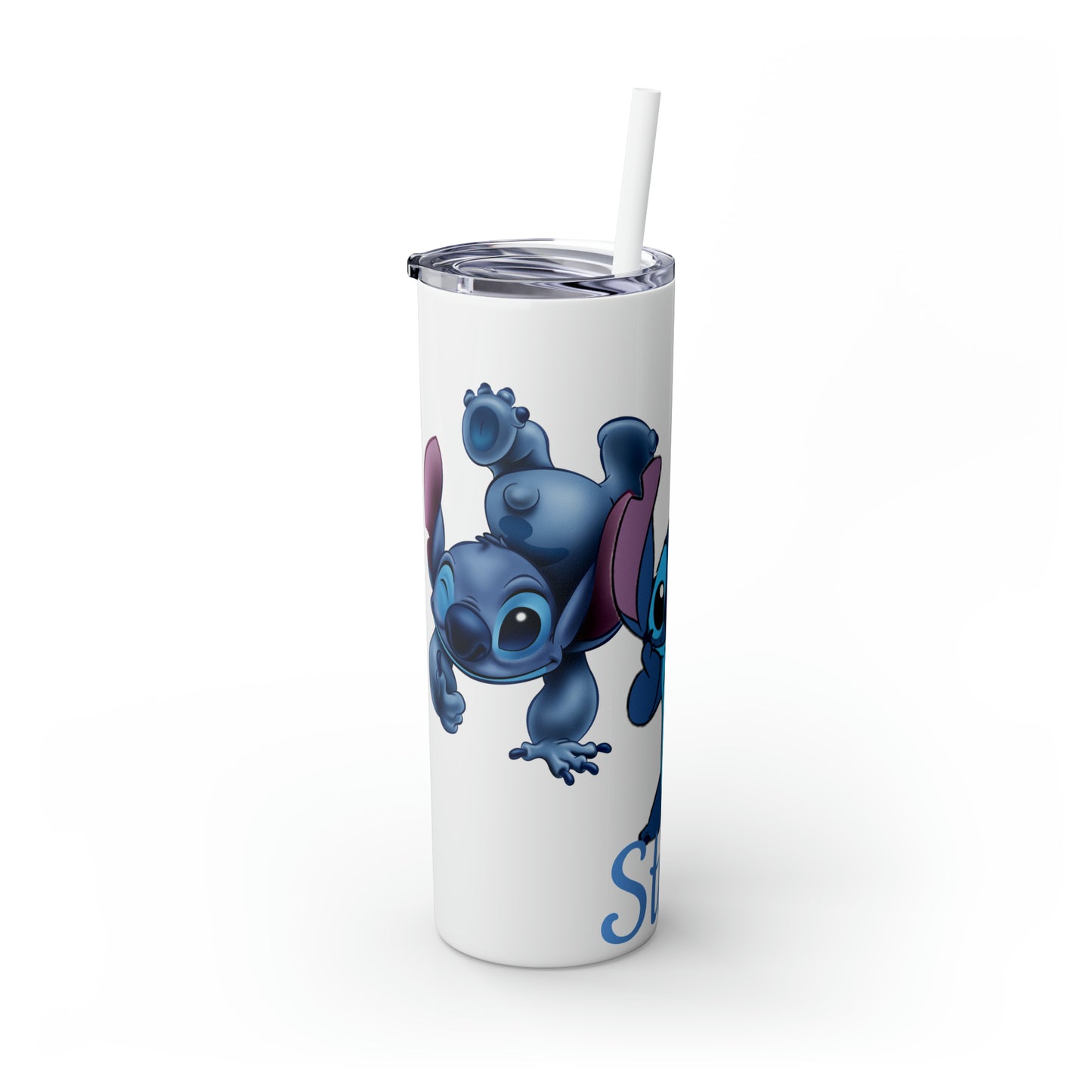 Stitch Skinny Tumbler with Straw, 20oz