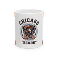 Chicago Bears Retro Roaring Bear Football Ceramic Mug — 11oz & 15oz