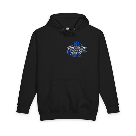 Pressure Made Me Hoodie — Graphic Pullover with Bold Back Art