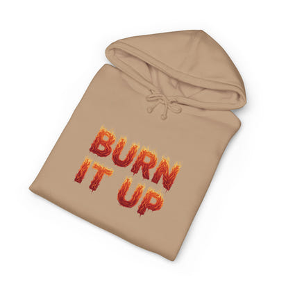 Burn It Up Hoodie — Fiery Skull Motorcycle Graphic Sweatshirt