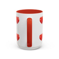 Valentine "Be Mine" Accent Coffee Mug — Heart & Kisses (11/15 oz)