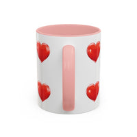 Valentine "Be Mine" Accent Coffee Mug — Heart & Kisses (11/15 oz)