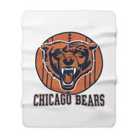 Chicago Bears Sherpa Fleece Blanket — Cozy NFL Throw with Bear Logo