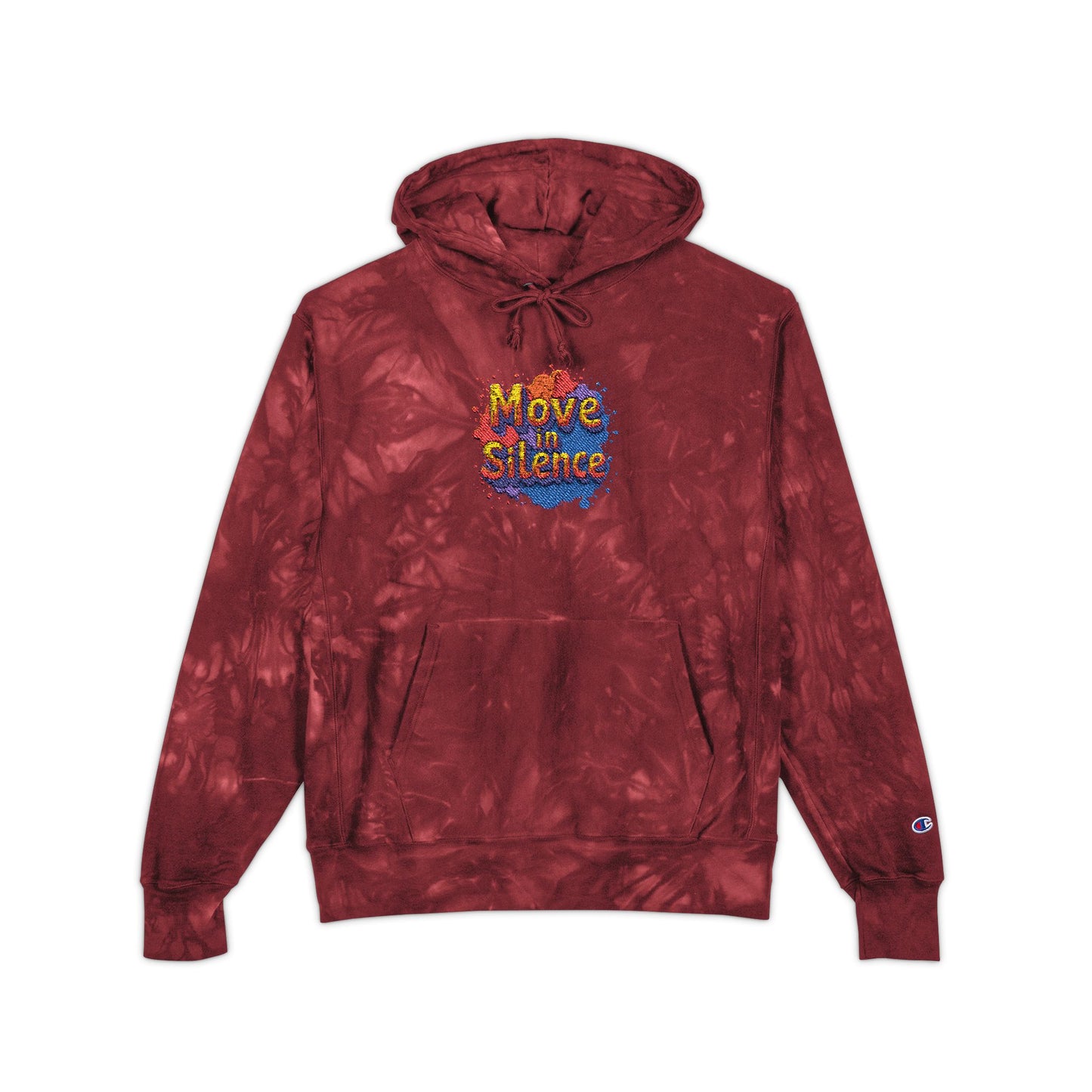 Tie-Dye Hoodie - 'Love, Peace, Dance' Embroidery