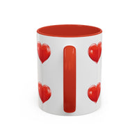 Valentine "Be Mine" Accent Coffee Mug — Heart & Kisses (11/15 oz)