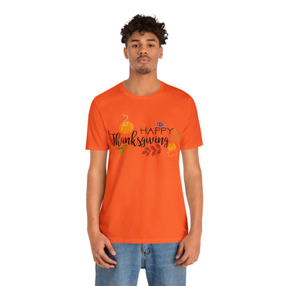 Happy Thanksgiving Jersey Short Sleeve Tee