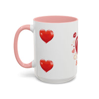Valentine "Be Mine" Accent Coffee Mug — Heart & Kisses (11/15 oz)