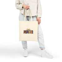 Monster Pattern Tote Bag — Cute Halloween Cotton Canvas Tote