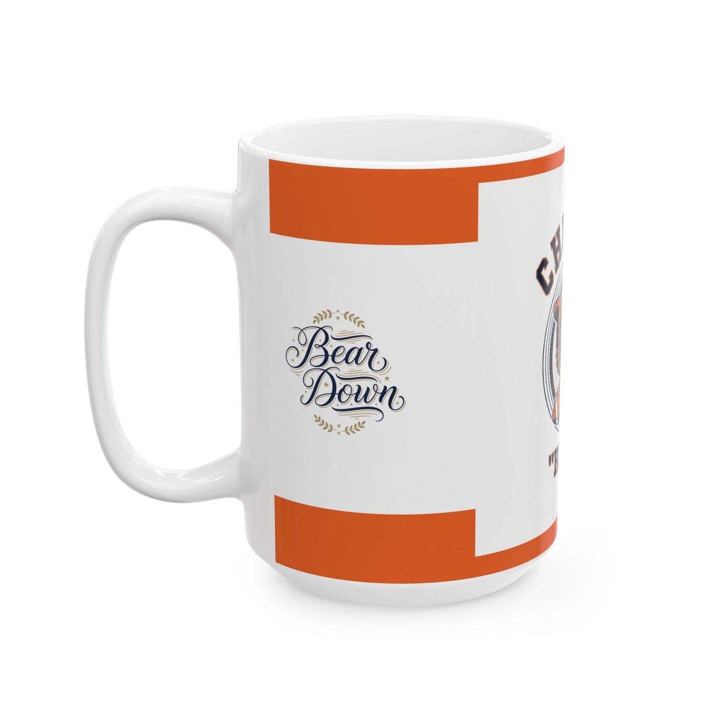 Chicago Bears Retro Roaring Bear Football Ceramic Mug — 11oz & 15oz