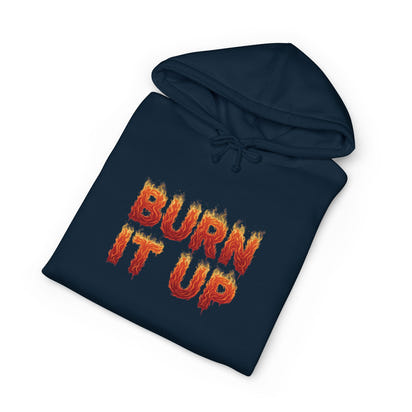 Burn It Up Hoodie — Fiery Skull Motorcycle Graphic Sweatshirt