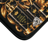 Good Things Happen in a Clean Space Bath Mat — Luxury Gold Bathroom Rug