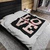 Velveteen Plush Blanket - Love Everyday Cozy Throw