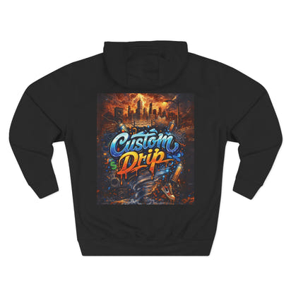 Custom Drip Urban Hoodie — Three-Panel Fleece Hoodie