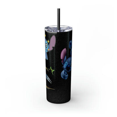 Stitch Skinny Tumbler with Straw, 20oz