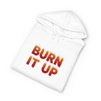 Burn It Up Hoodie — Fiery Skull Motorcycle Graphic Sweatshirt