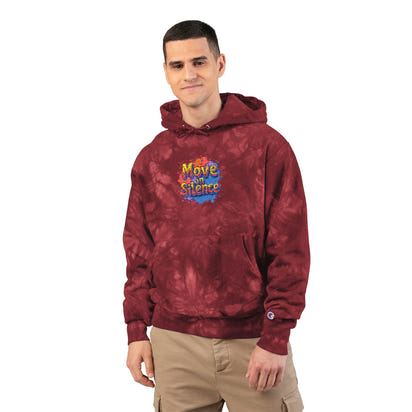 Tie-Dye Hoodie - 'Love, Peace, Dance' Embroidery