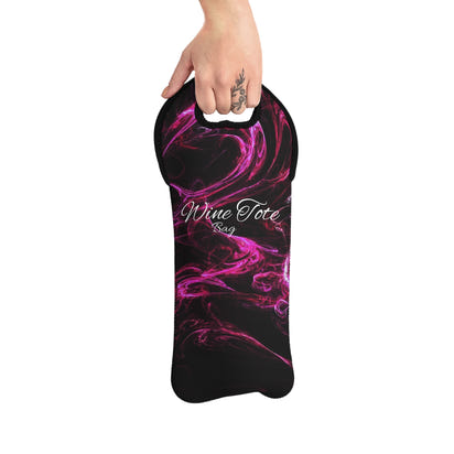 Black & Pink Wine Tote Bag