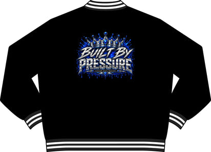 Built By Pressure Varsity Jacket – Crowned Streetwear Bomber