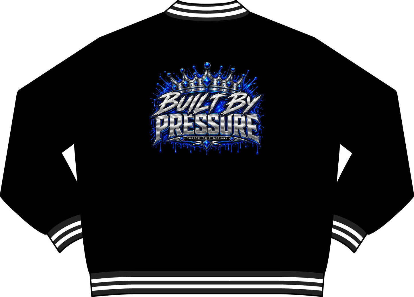 Built By Pressure Varsity Jacket – Crowned Streetwear Bomber