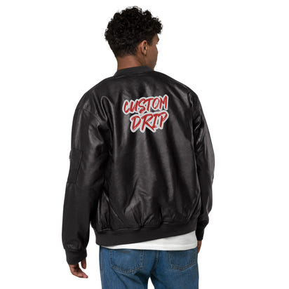 Custom Drip's Leather Bomber Jacket