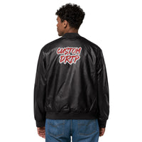 Custom Drip's Leather Bomber Jacket