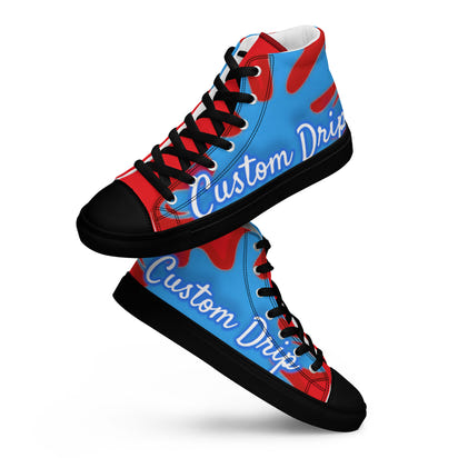Custom Drip's Men’s high top canvas shoes