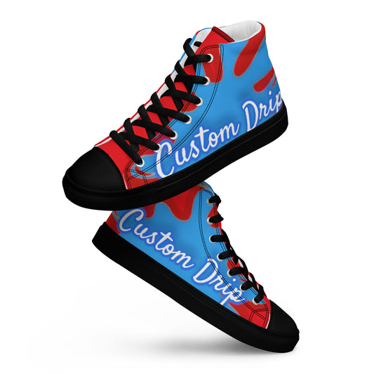 Custom Drip's Men’s high top canvas shoes
