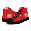 Red Custom Drip Men’s high top canvas shoes