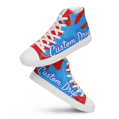 Custom Drip's Men’s high top canvas shoes