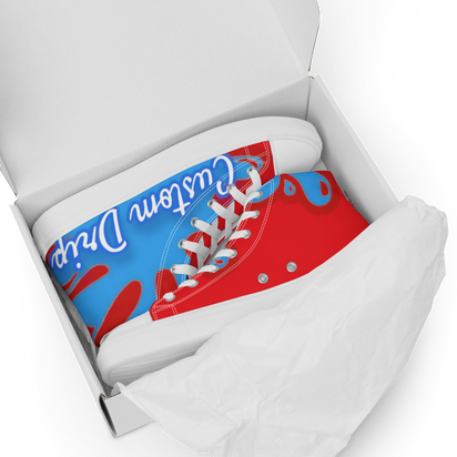 Custom Drip's Men’s high top canvas shoes