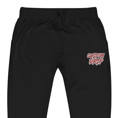 Custom Drip's White & Red Unisex fleece sweatpants